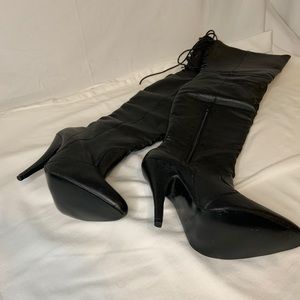Pleasers Thigh High stiletto leather boots. 7M